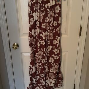 Abercrombie & Fitch wide leg floral pants